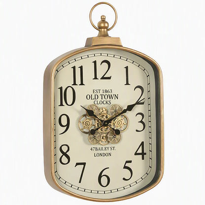 Bailey Metal Çarklı Duvar Saati 44x73 Cm