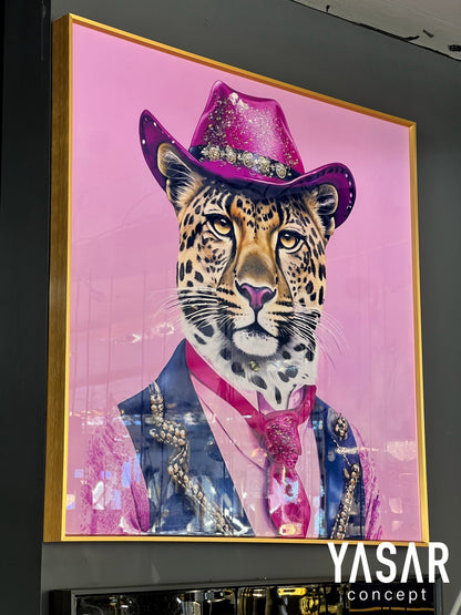 Pinkraww Leopar Reçine Tablo