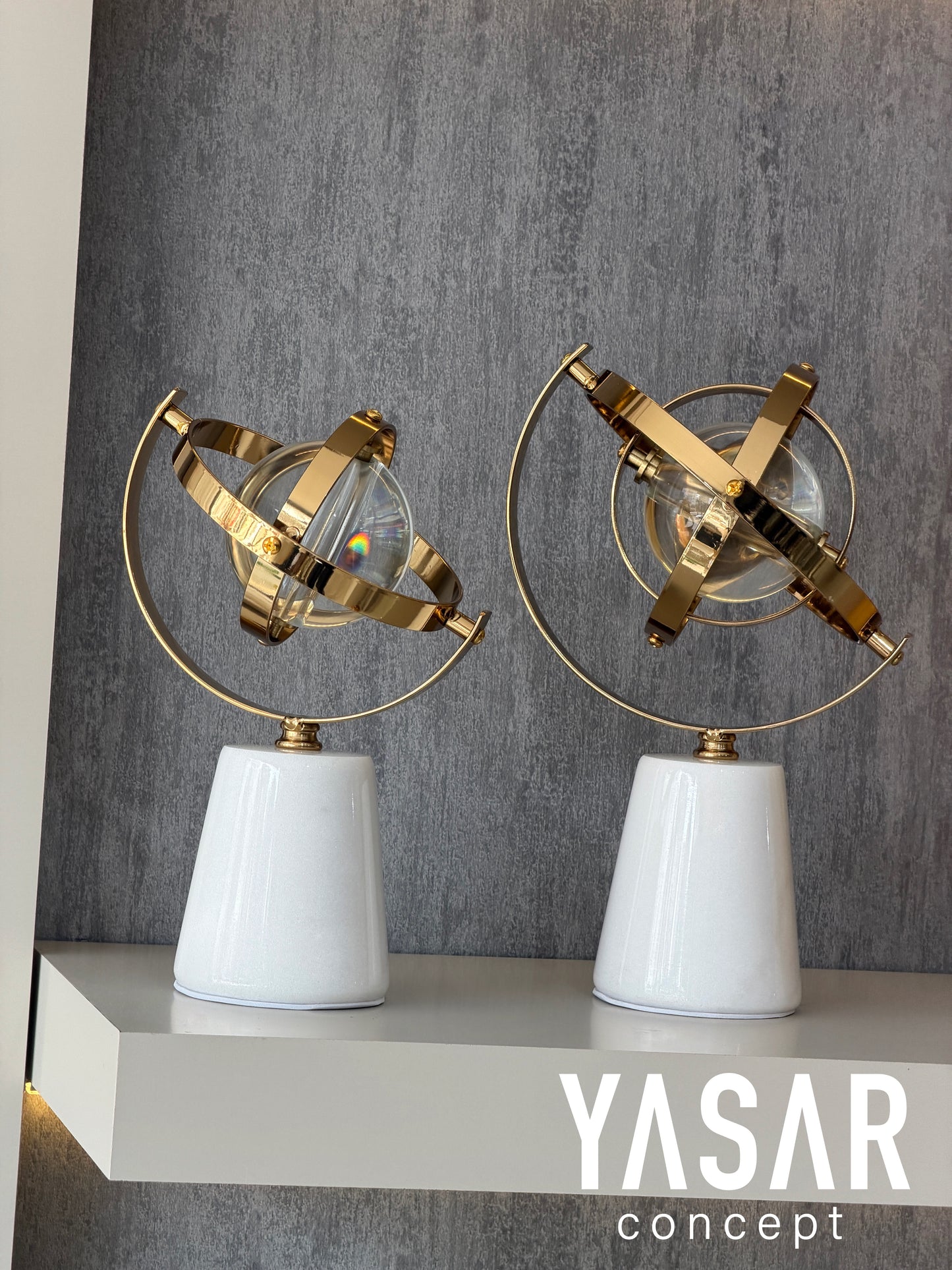 Spheron Mermer Kaideli Kristal Küre Set