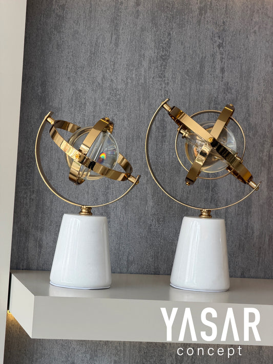 Spheron Mermer Kaideli Kristal Küre Set