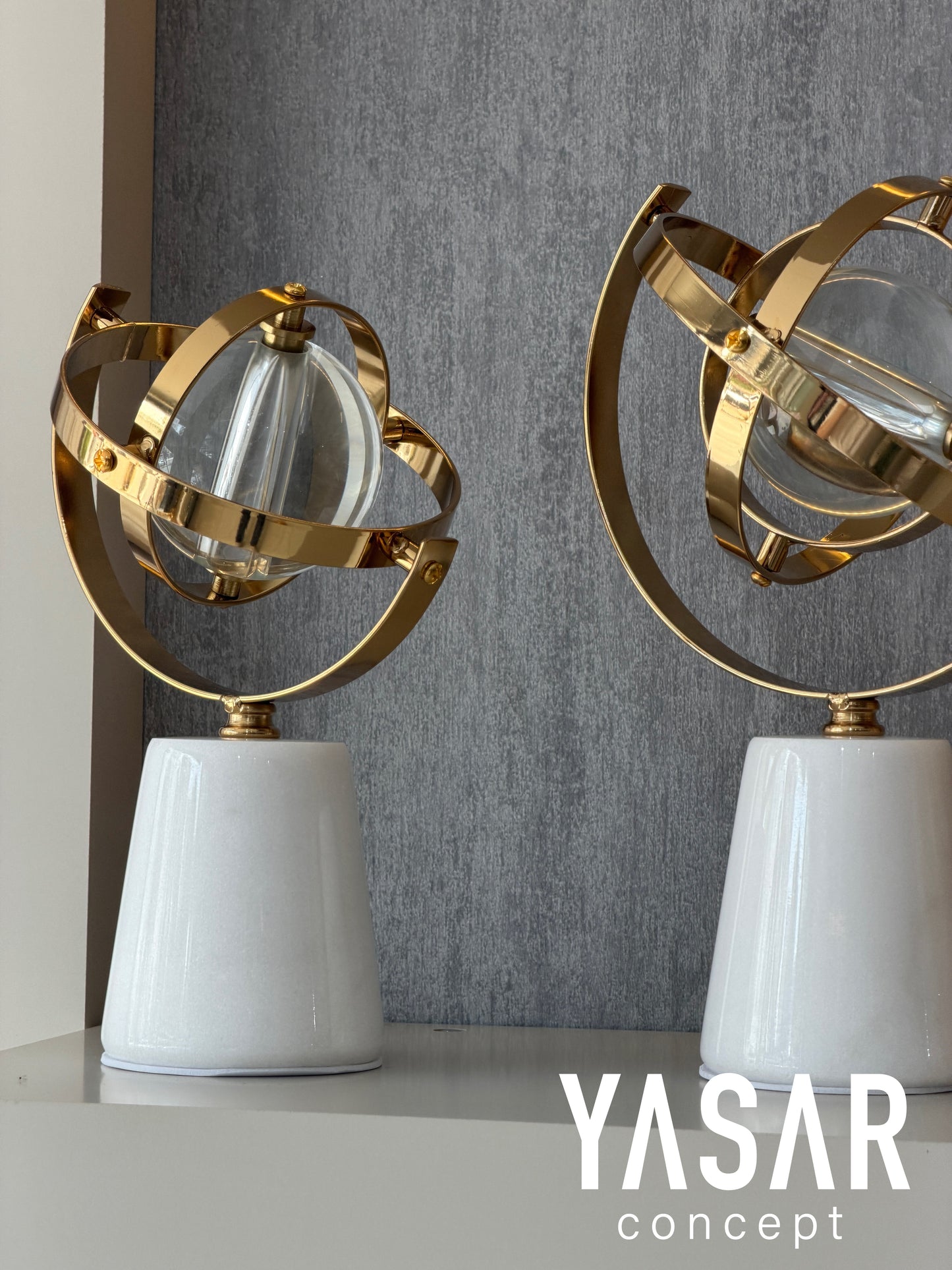 Spheron Mermer Kaideli Kristal Küre Set