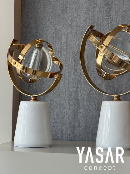 Spheron Mermer Kaideli Kristal Küre Set