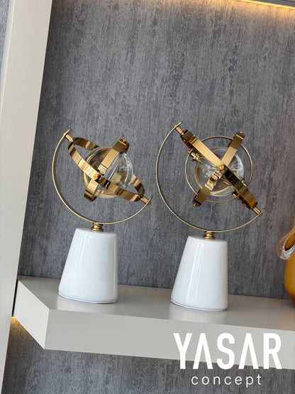 Spheron Mermer Kaideli Kristal Küre Set