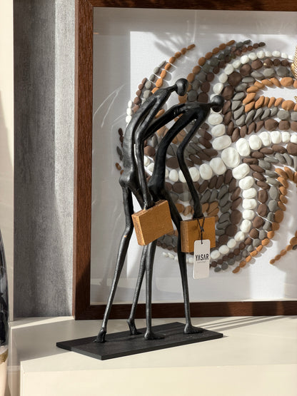 Motiva Metal Soyut İnsan Figürleri 27x46 Cm