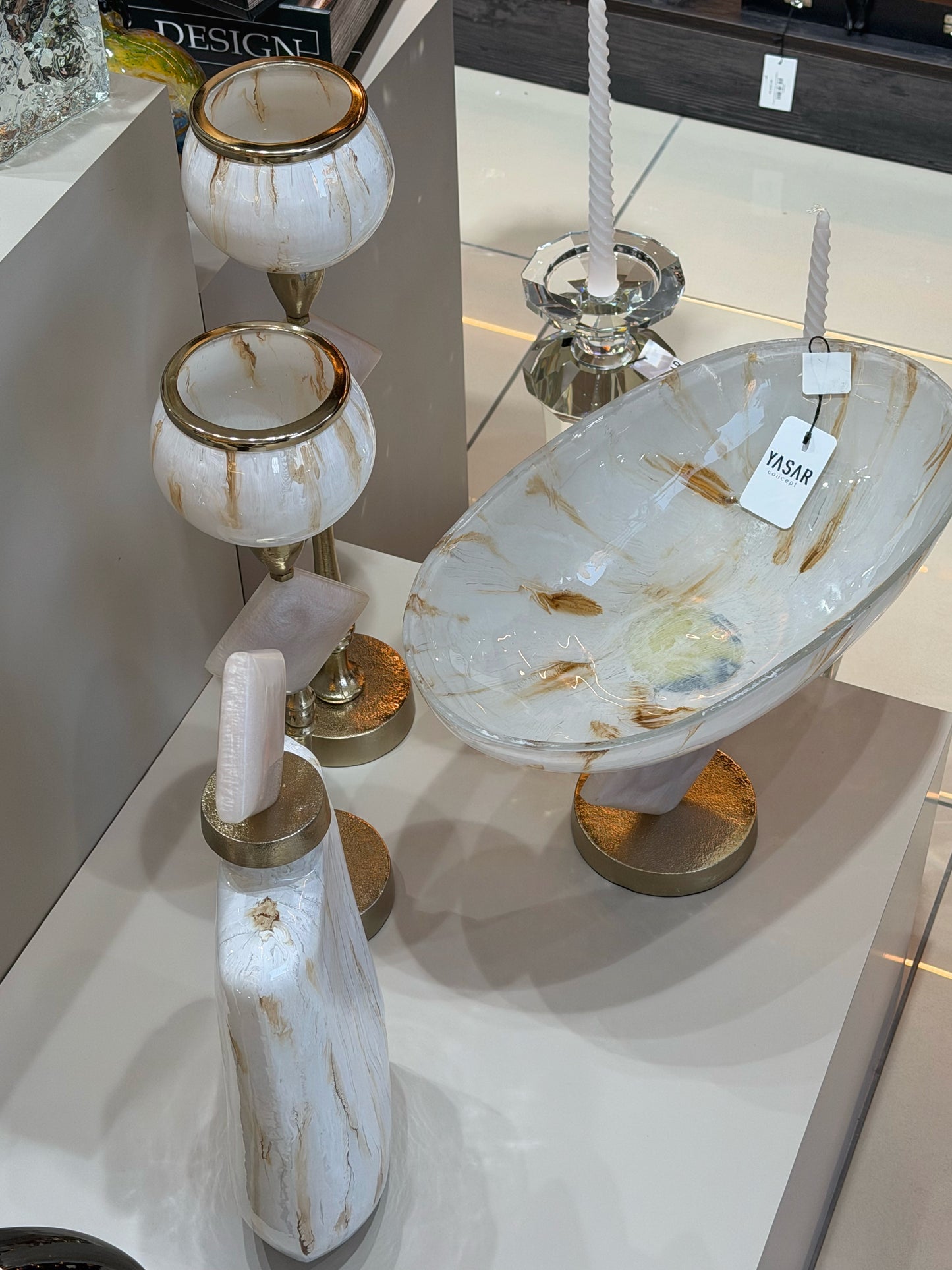 Marrone Cam Salon Seti