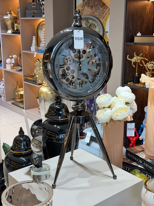 Veloris Metal Çarklı Masa Saati 26x65 Cm