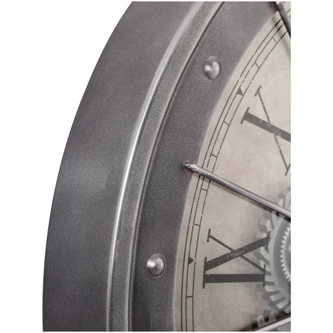 Virginia Metal Çarklı Duvar Saati 80 Cm