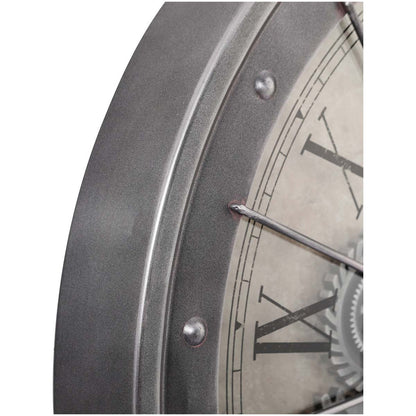 Virginia Metal Çarklı Duvar Saati 80 Cm