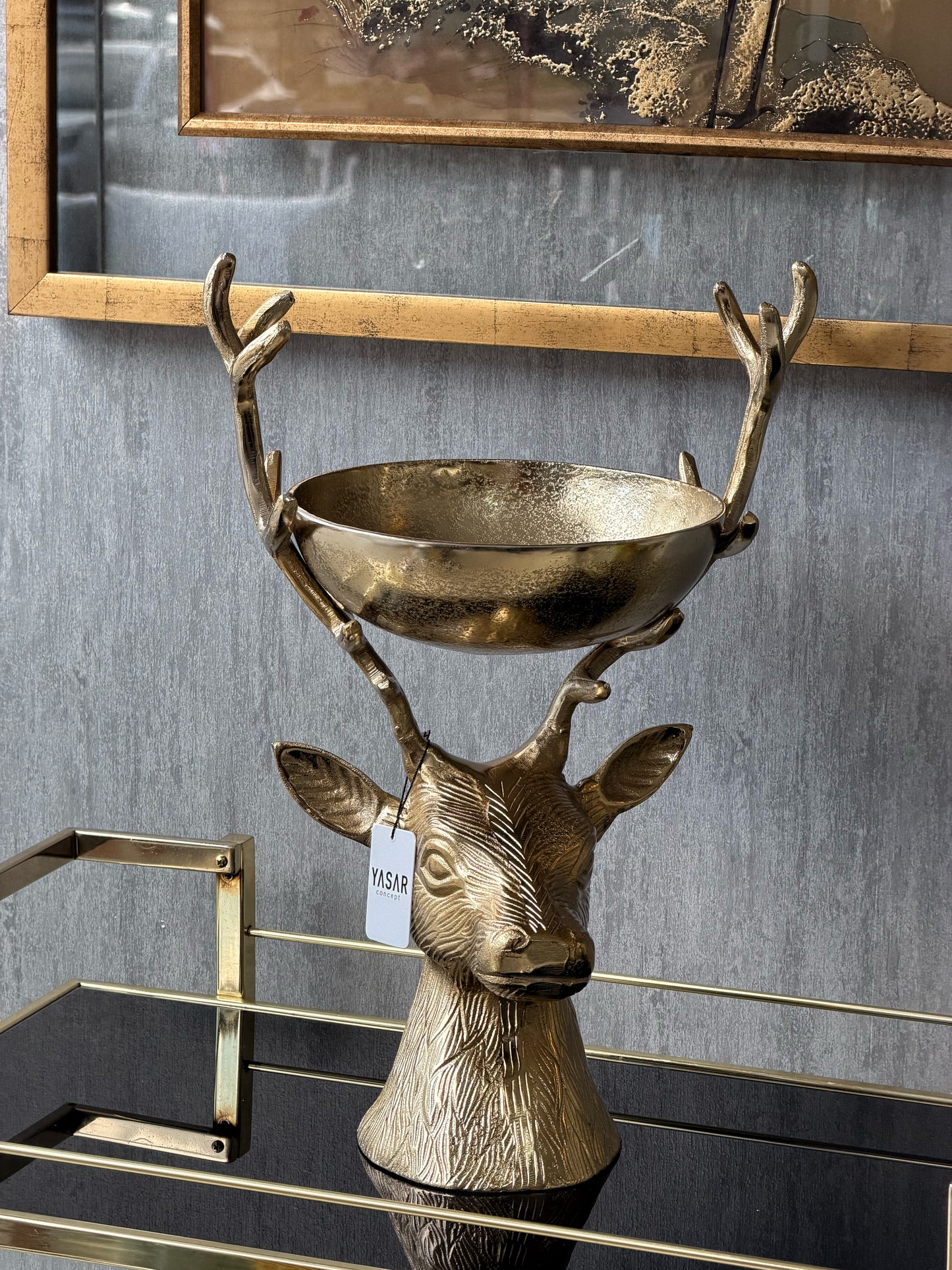 Deerlight Geyik Detaylı Kase Gold