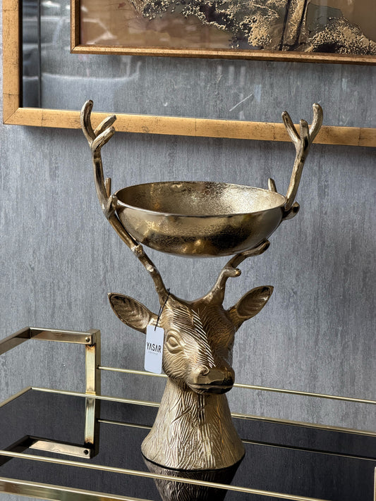 Deerlight Geyik Detaylı Kase Gold