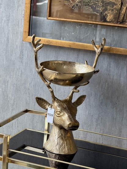 Deerlight Geyik Detaylı Kase Gold