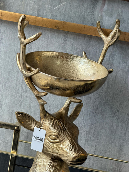 Deerlight Geyik Detaylı Kase Gold