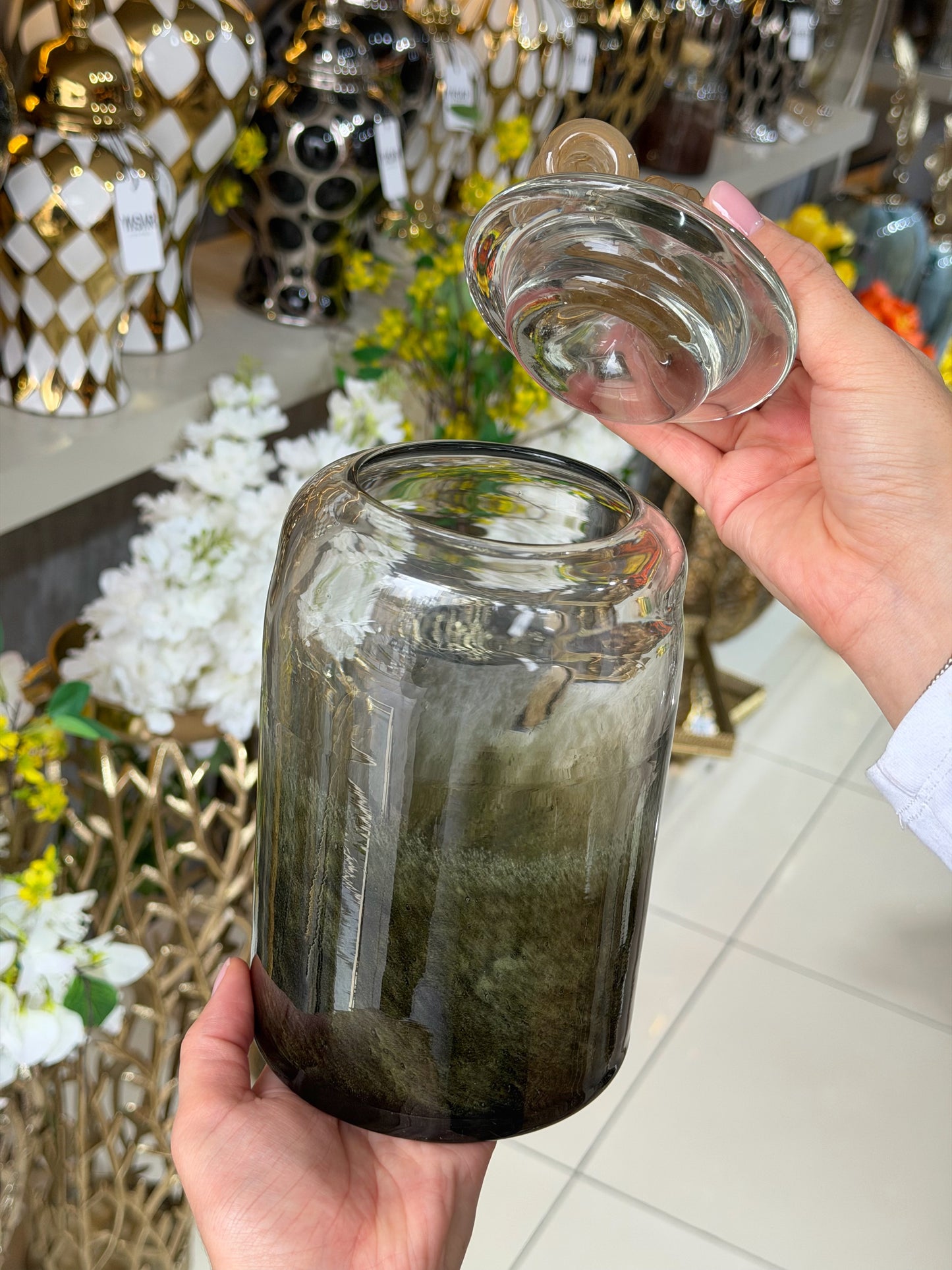 Ruban Cam Kavanoz Yeşil Set