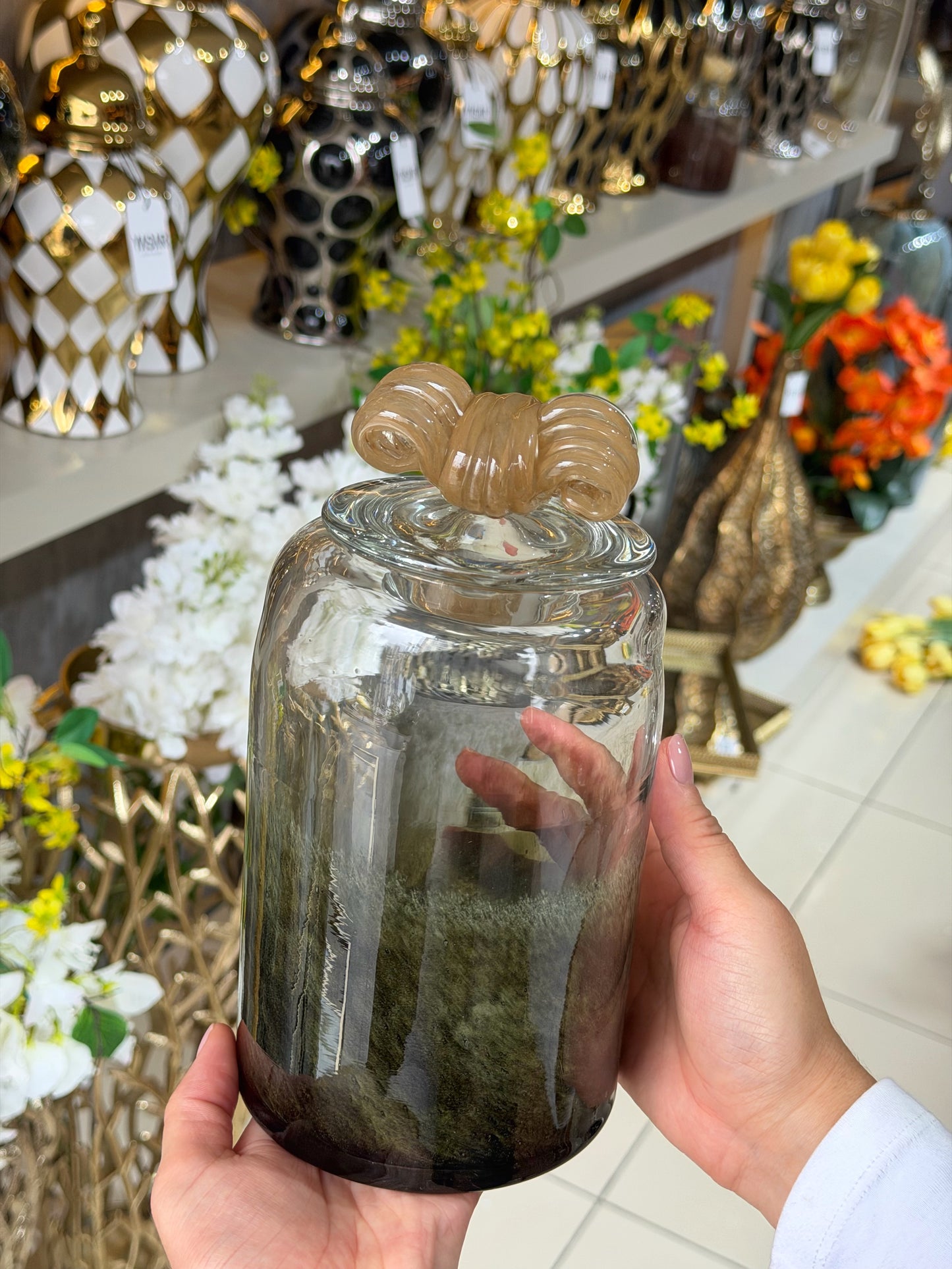 Ruban Cam Kavanoz Yeşil Set