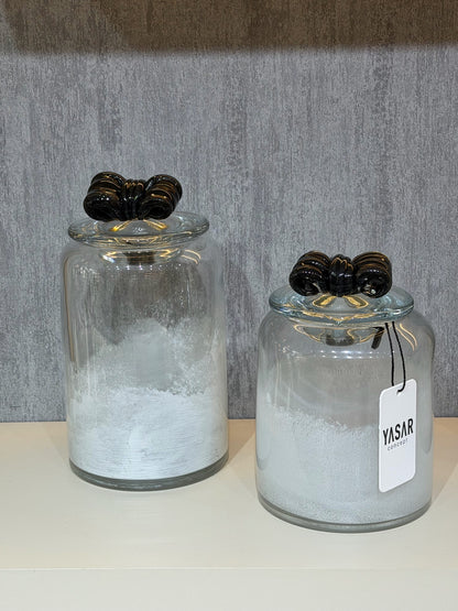 Ruban Cam Kavanoz Beyaz Set