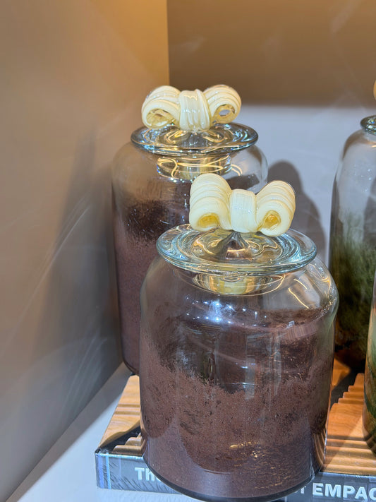 Ruban Cam Kavanoz Kahve Set