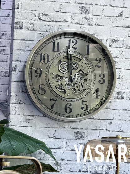 Machron Metal Çarklı Duvar Saati 46 Cm