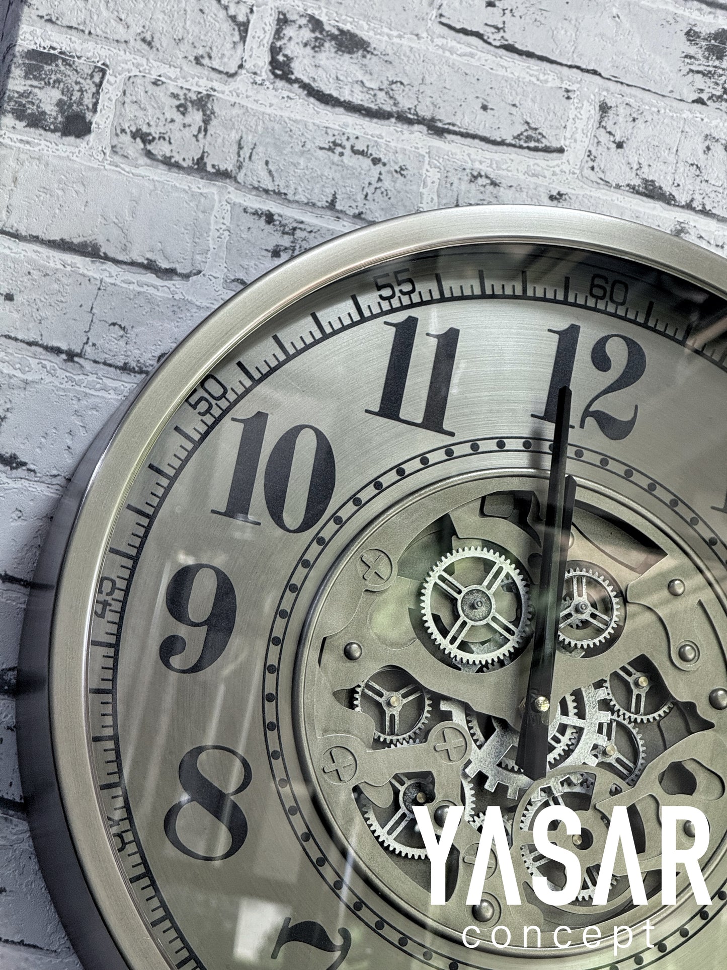 Machron Metal Çarklı Duvar Saati 46 Cm