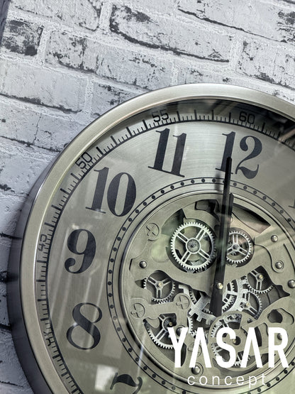 Machron Metal Çarklı Duvar Saati 46 Cm