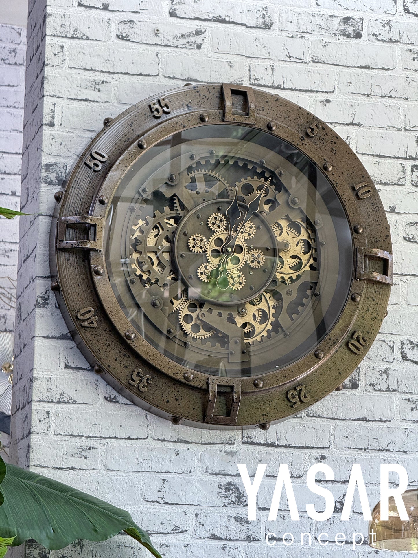 Metroniq Metal Çarklı Duvar Saati 60 Cm