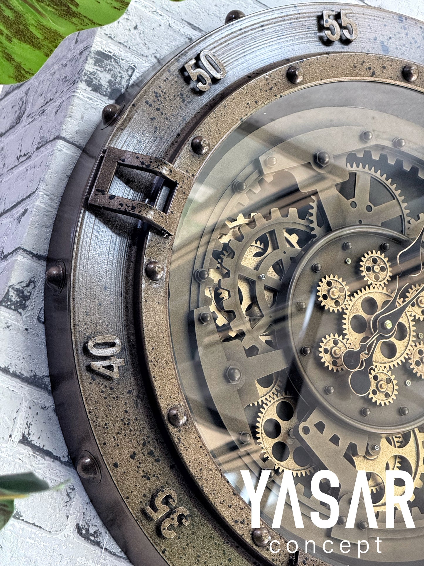 Metroniq Metal Çarklı Duvar Saati 60 Cm