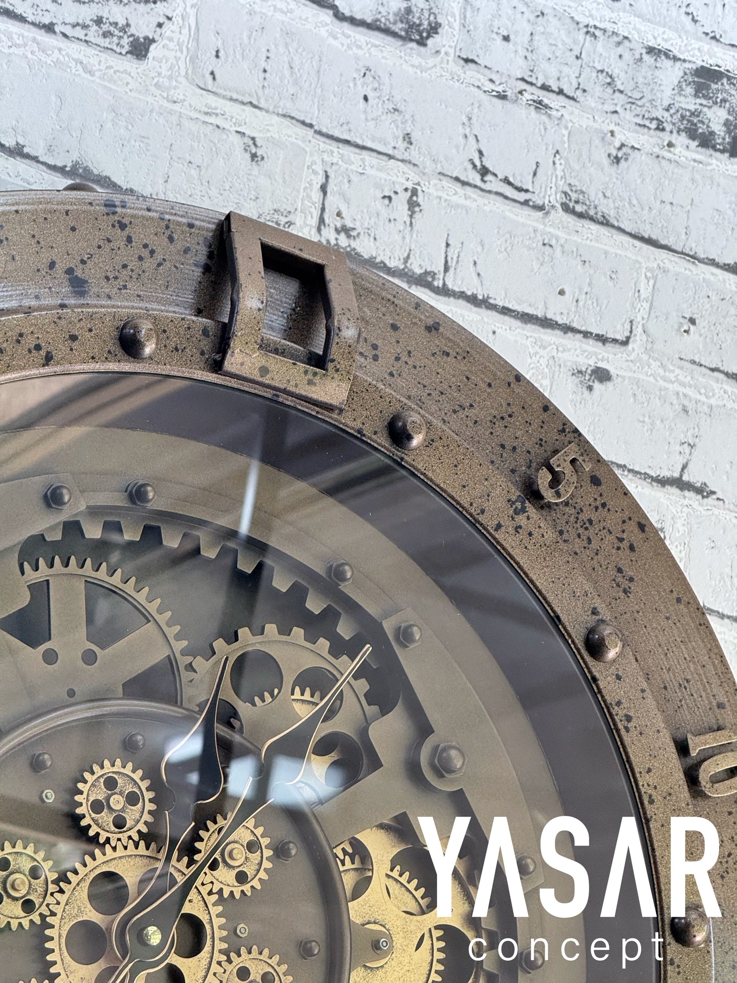 Metroniq Metal Çarklı Duvar Saati 60 Cm