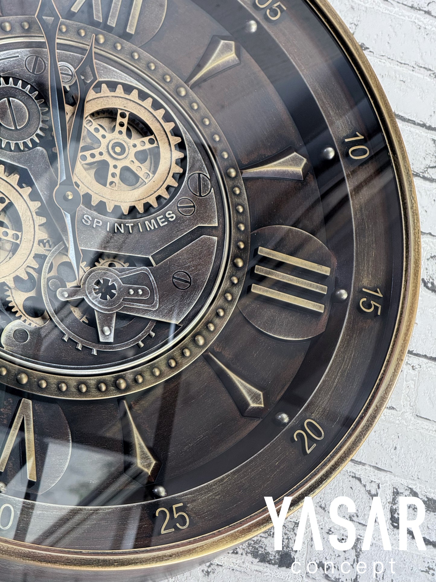 Horizon Metal Çarklı Duvar Saati 60 Cm