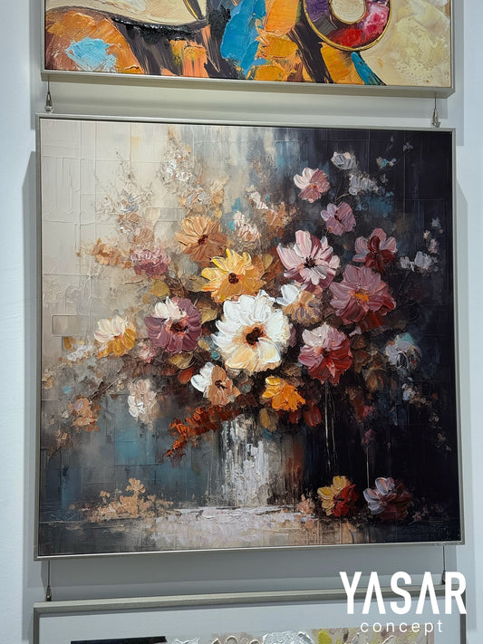 Bouquet Çiçekli Yağlı Boya Tablo