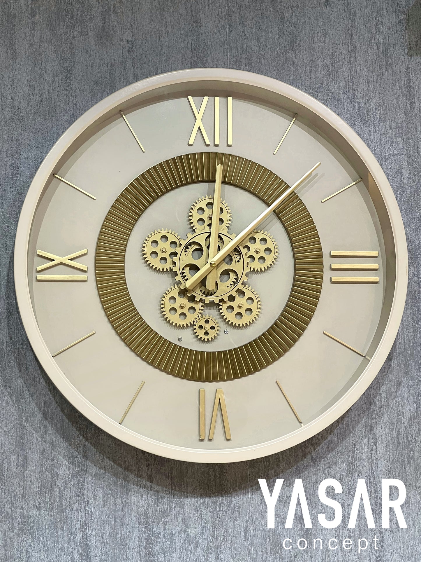 Cremonox Metal Çarklı Duvar Saati 50 Cm