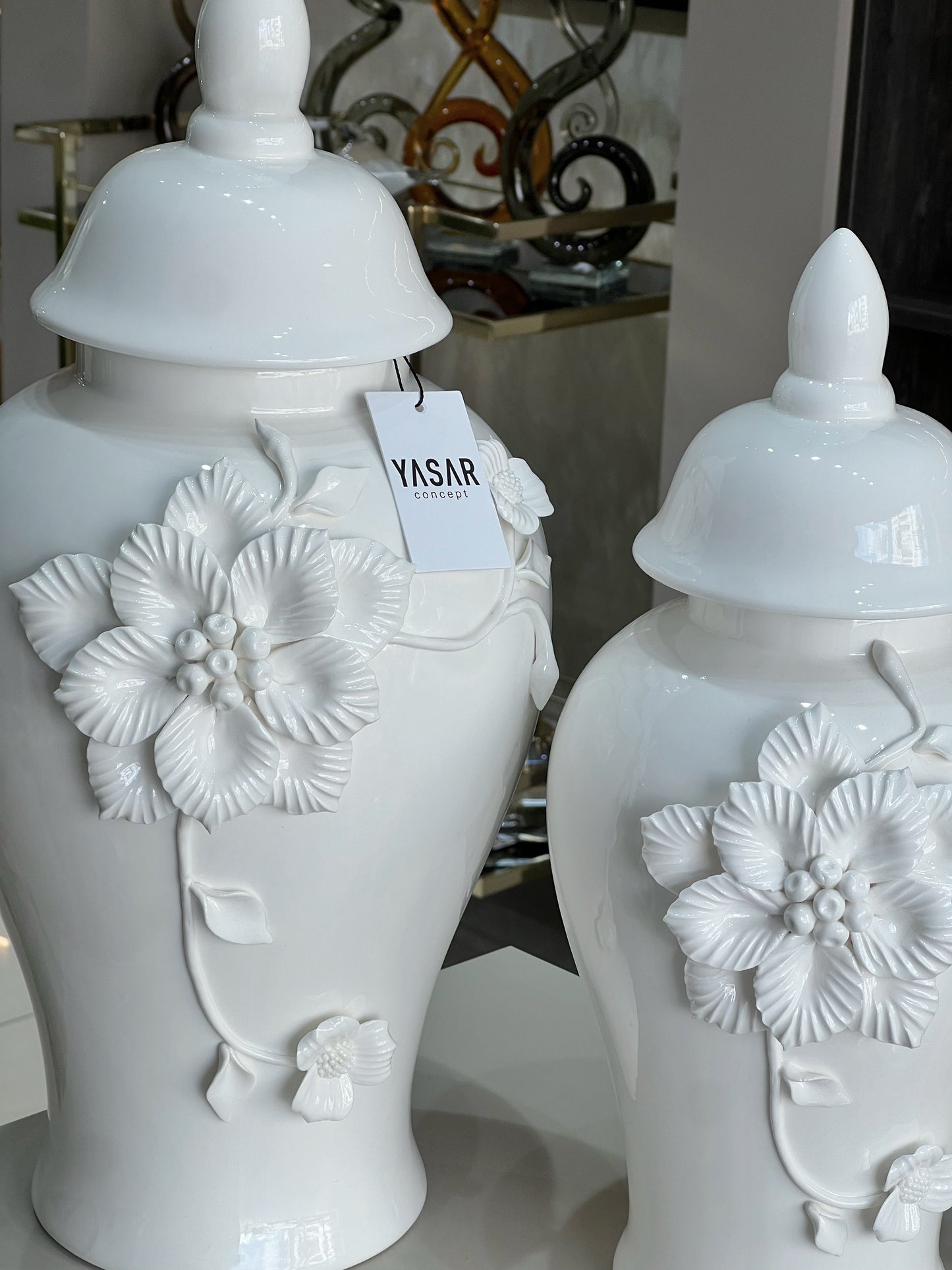 Rosaluce Porselen Küp Vazo Set