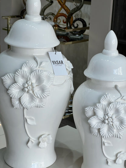 Rosaluce Porselen Küp Vazo Set