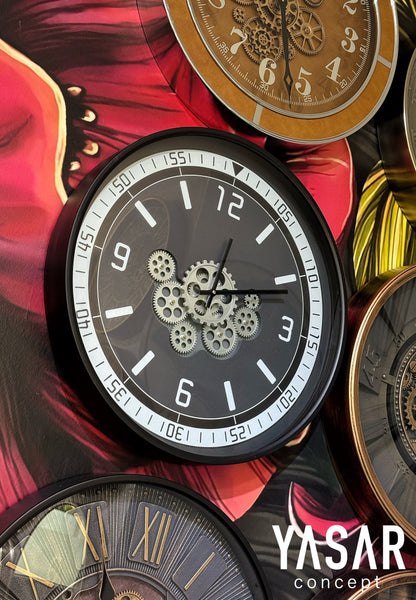 London Metal Çarklı Duvar Saati 60 Cm