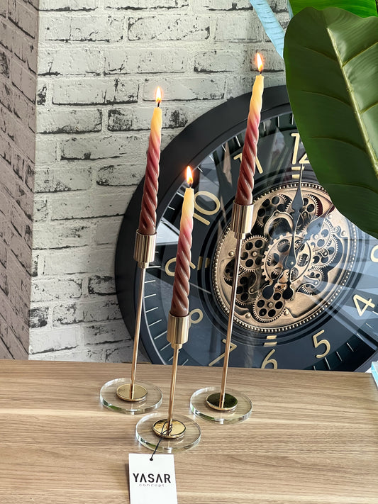 3'Lü Glimmora Mumluk Şamdan