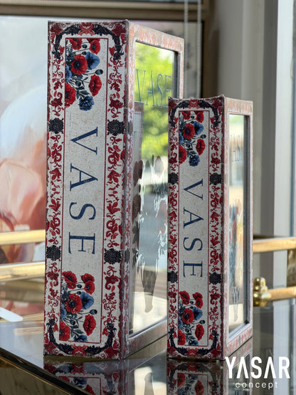 Vases Aynalı Dekoratif Kitap Kutu Set