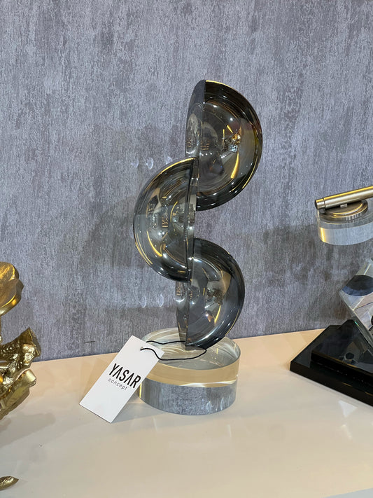 Circle Kristal Dekoratif Obje 10x26 Cm