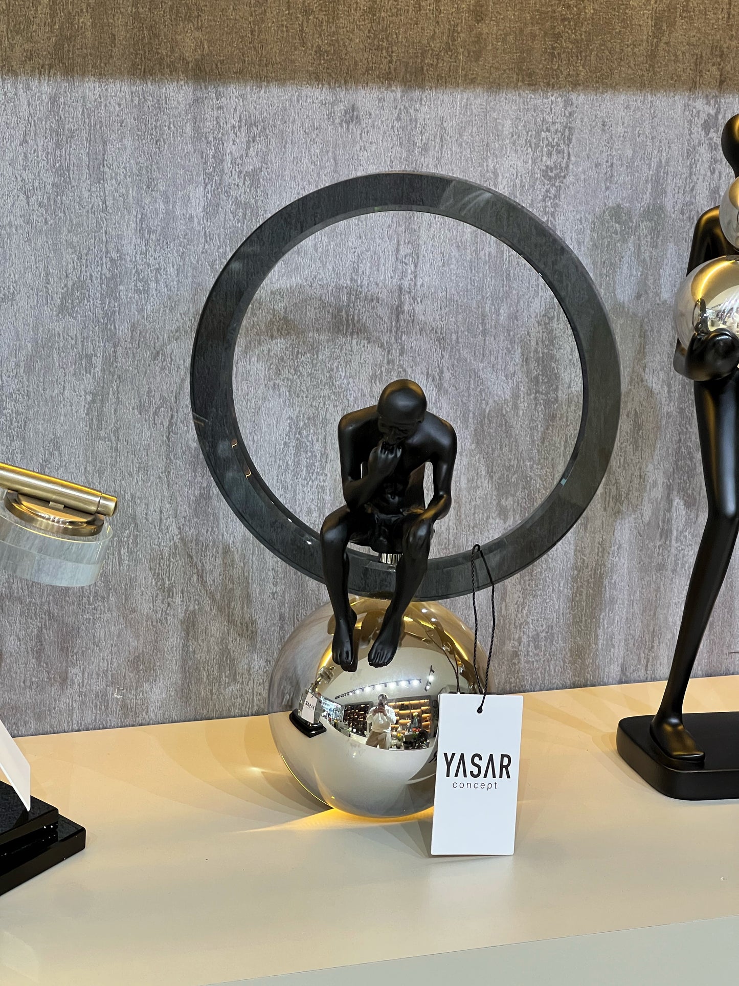 Mindfigure Kristal Düşünen Adam Dekor 18x28 Cm