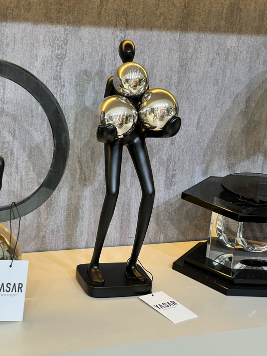 Jonglör Dekoratif Obje Siyah 11x31 Cm