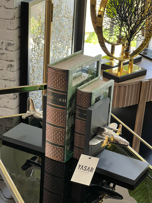 Uçaklı Kitap Tutucu