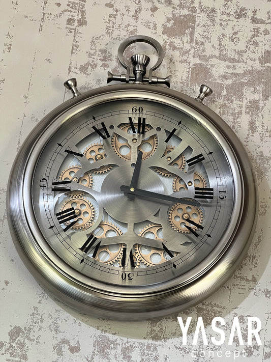 Montclair Metal Çarklı Duvar Saati 40x50 Cm