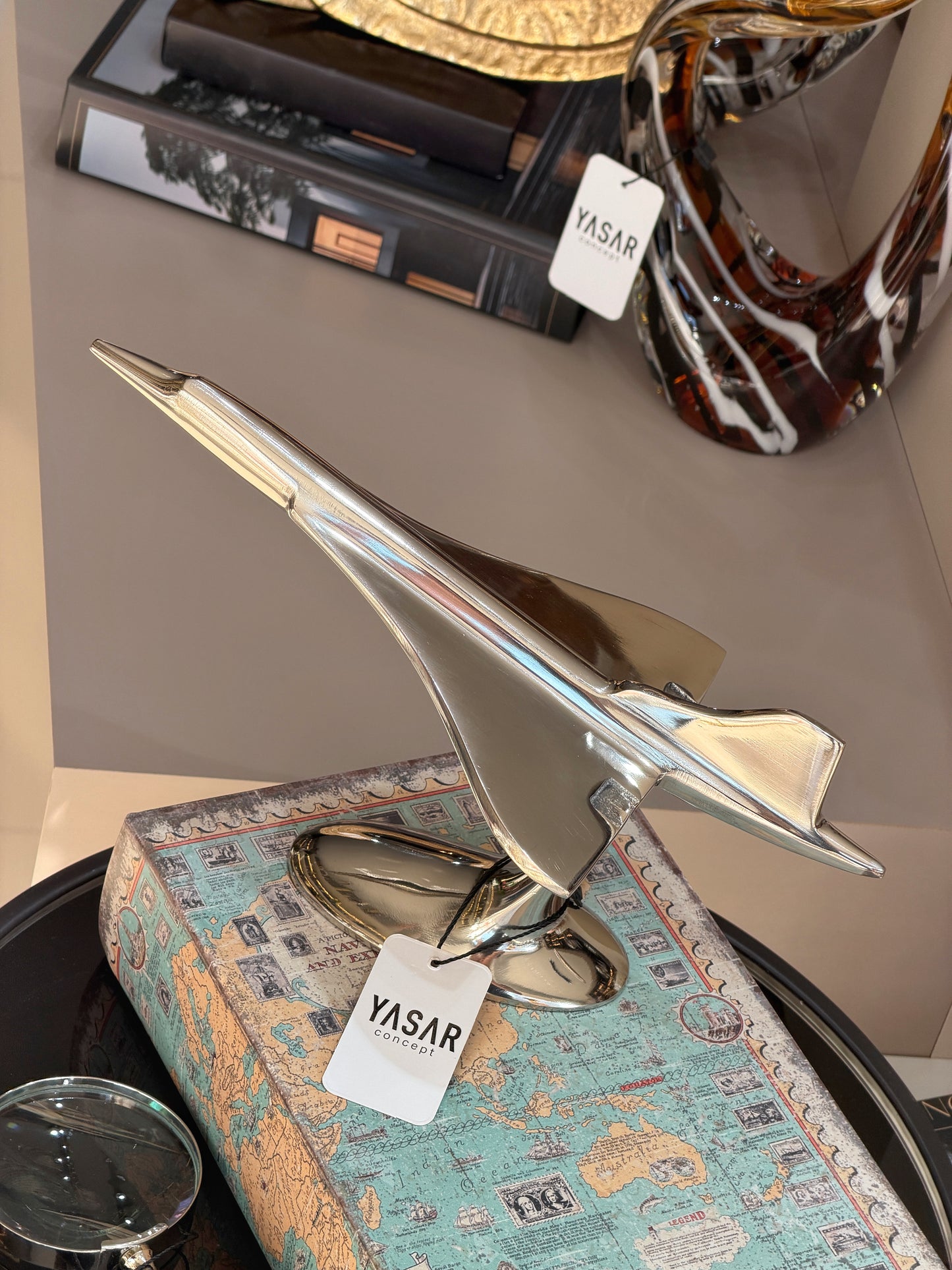 Concorde Metal Uçak Gümüş