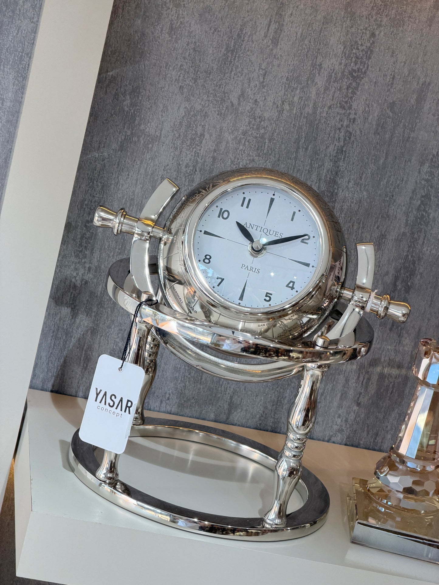 Navigator Metal Masa Saati Gold 27x25 Cm