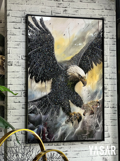Skyvenor Kartal Kristal Epoksi Taşlı Reçine Tablo
