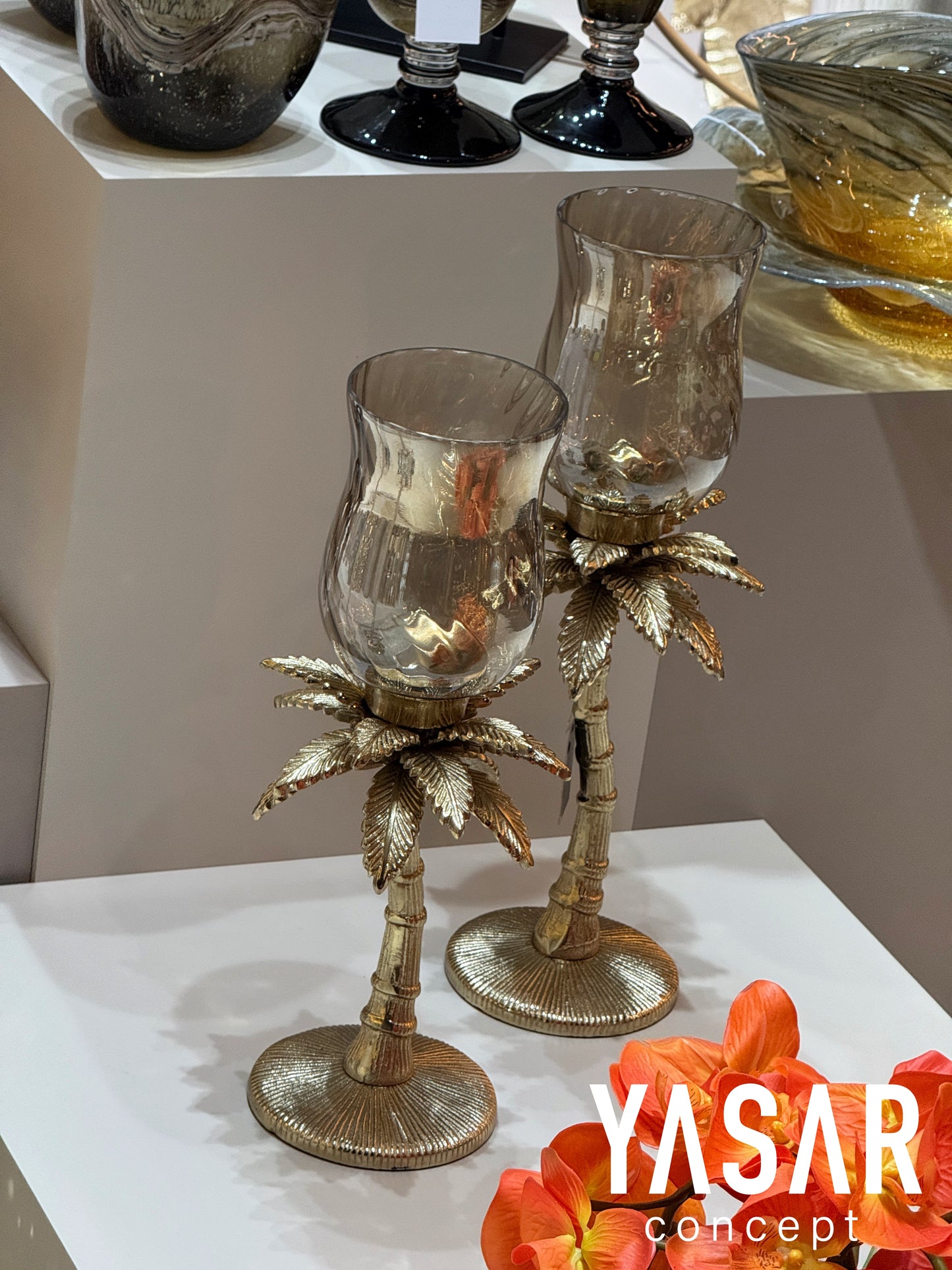 Palmaris Pirinç Şamdan Set