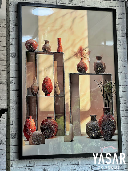 Small Vases Kristal Epoksi Taşlı Reçine Tablo