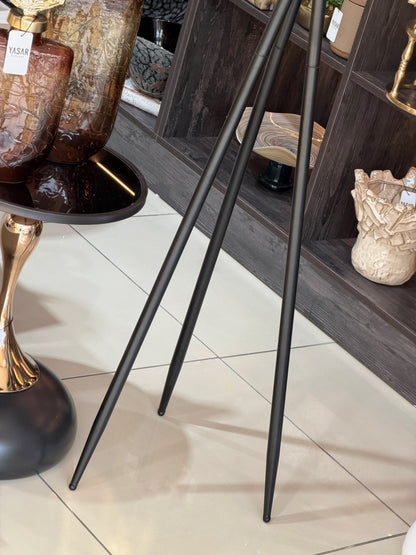 Gloworld Dünya Haritalı Ahşap Metal Çarklı Tripod Ayaklı Saat 51x156 Cm