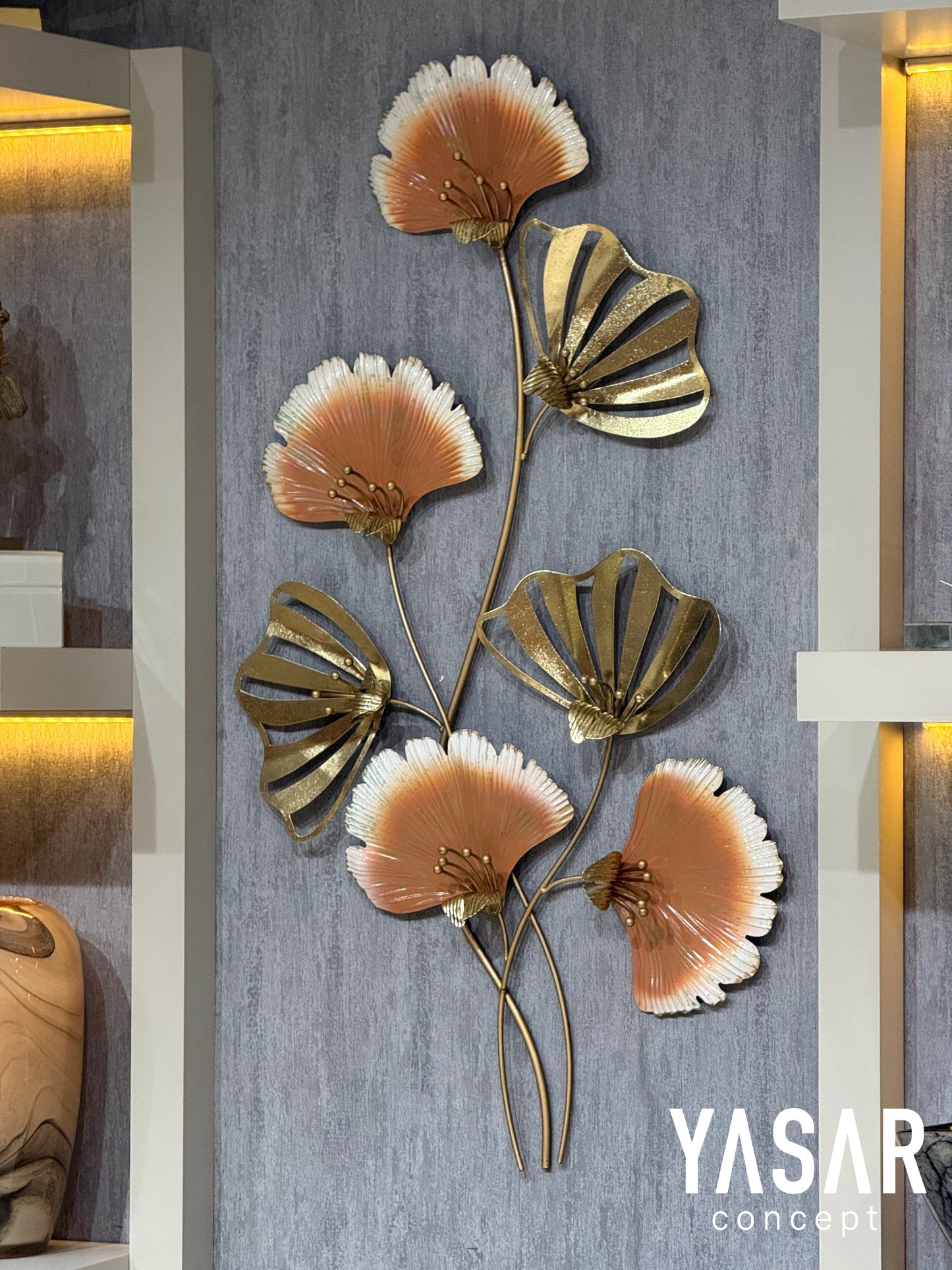 Florya Metal Duvar Panosu Mercan Rengi