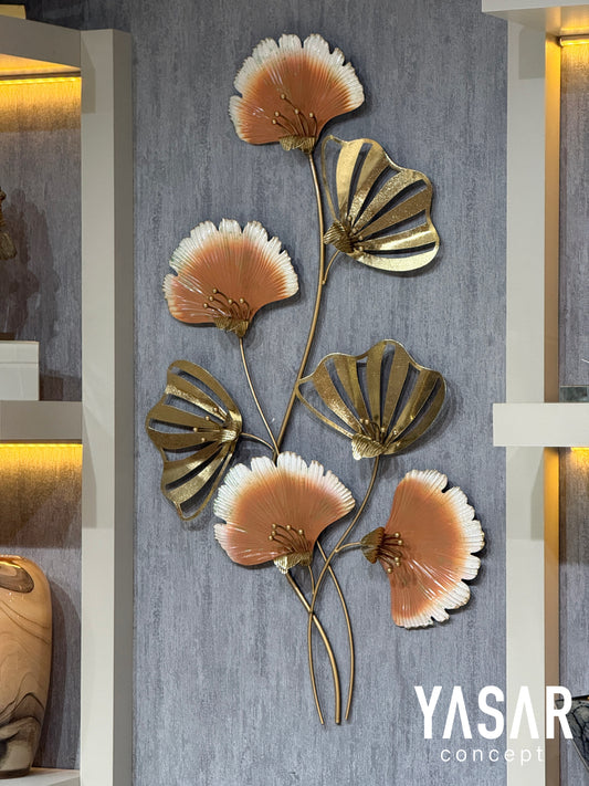 Florya Metal Duvar Panosu Mercan Rengi