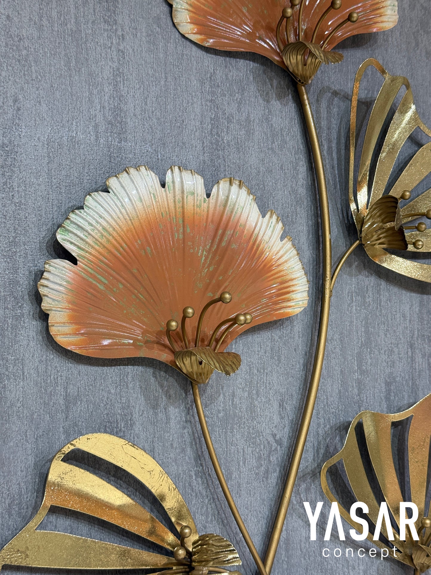 Florya Metal Duvar Panosu Mercan Rengi