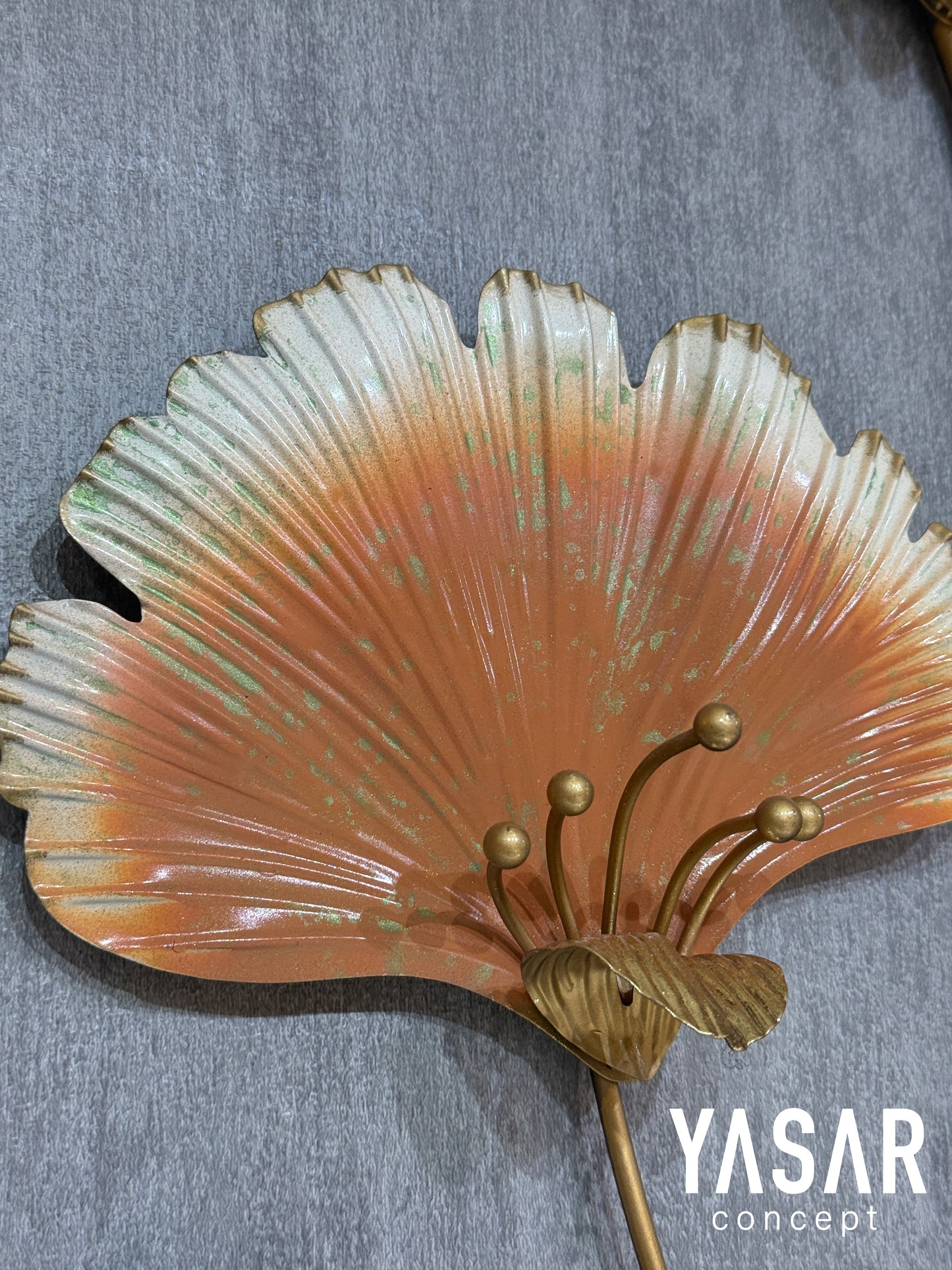 Florya Metal Duvar Panosu Mercan Rengi