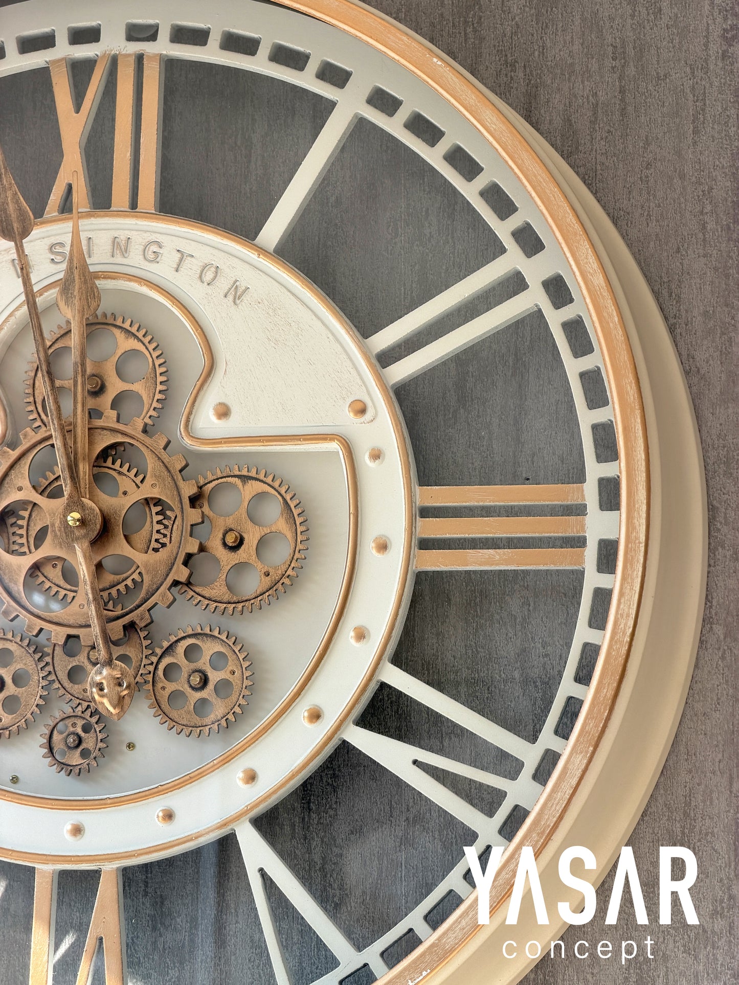 Clocksmith Metal Çarklı Duvar Saati 60 Cm